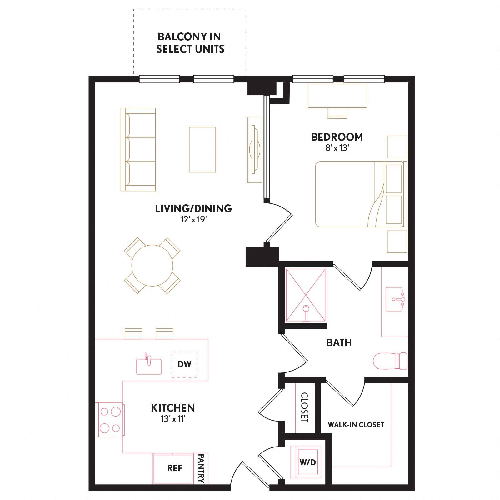Floor plan layout diagram for A1